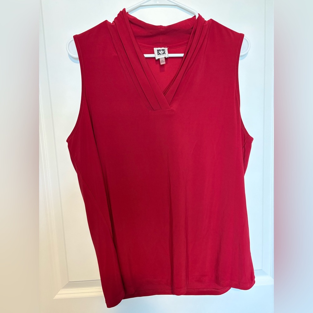 Anne Klein Red Sleeveless Blouse Size 0x